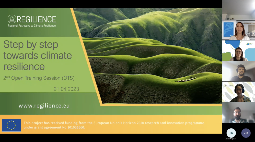 Step by step towards climate resilience – Second REGILIENCE Open Training Session